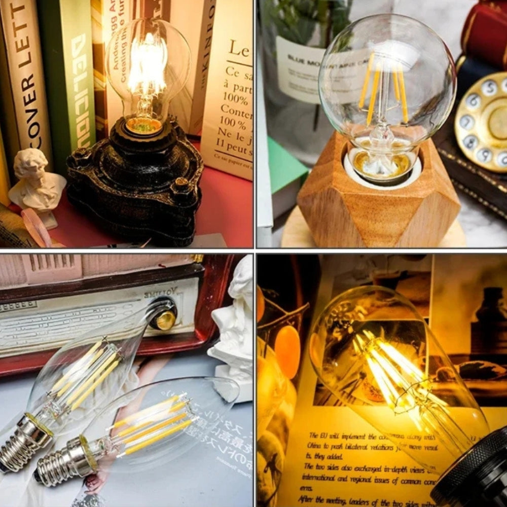 Ampoule led globe filament à incandescence