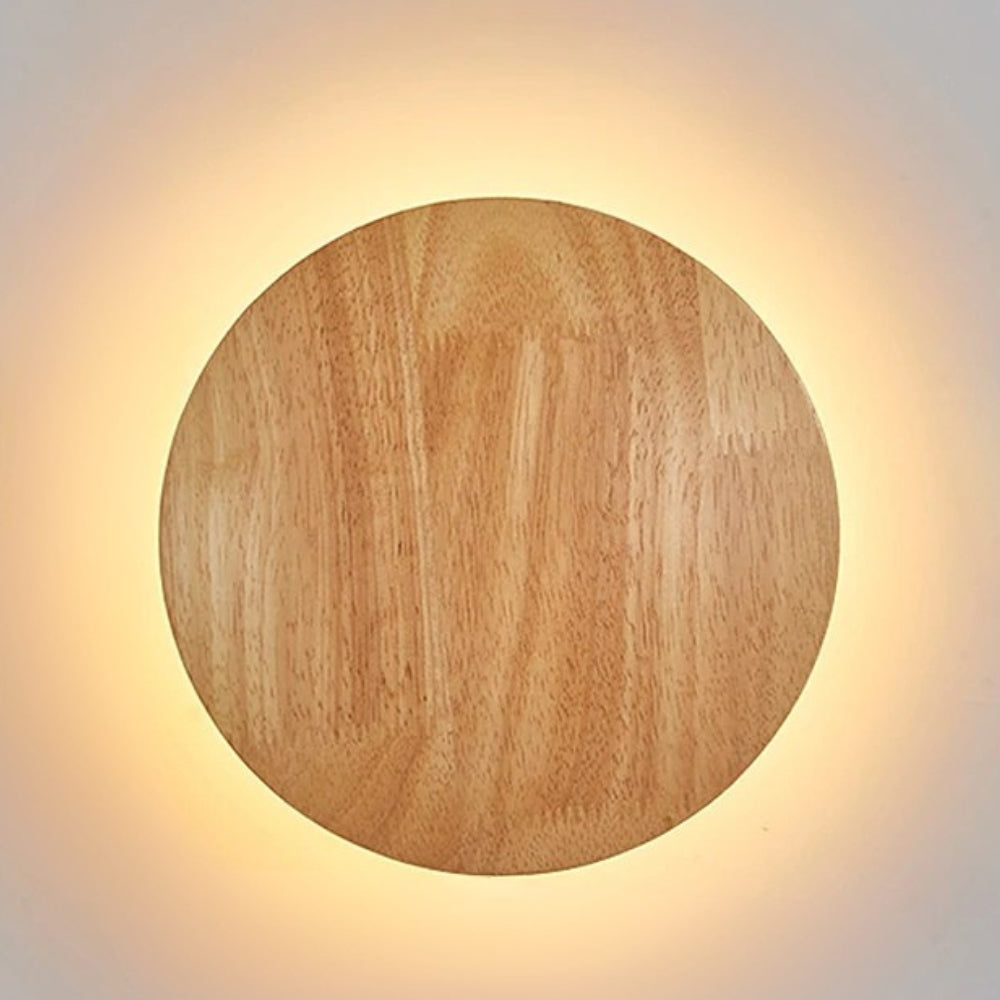 Applique murale scandinave led de forme ovale en bois - Layer