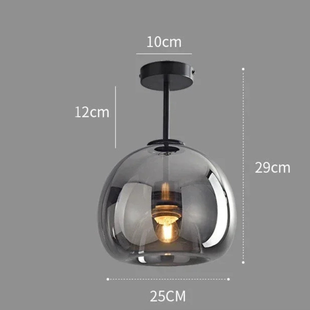 Plafonnier led en verre au design moderne - Flood