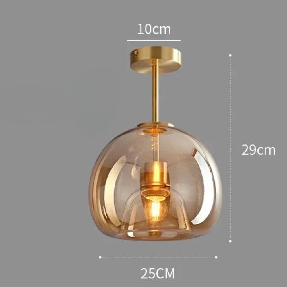 Plafonnier led en verre au design moderne - Flood