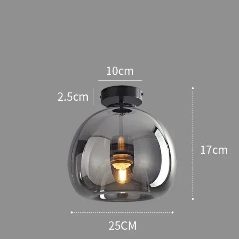 Plafonnier led en verre au design moderne - Flood
