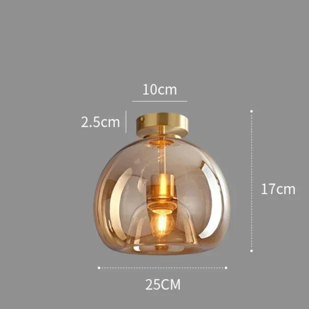 Plafonnier led en verre au design moderne - Flood