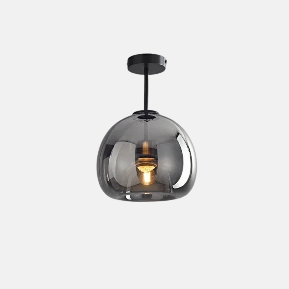 Plafonnier led en verre au design moderne - Flood
