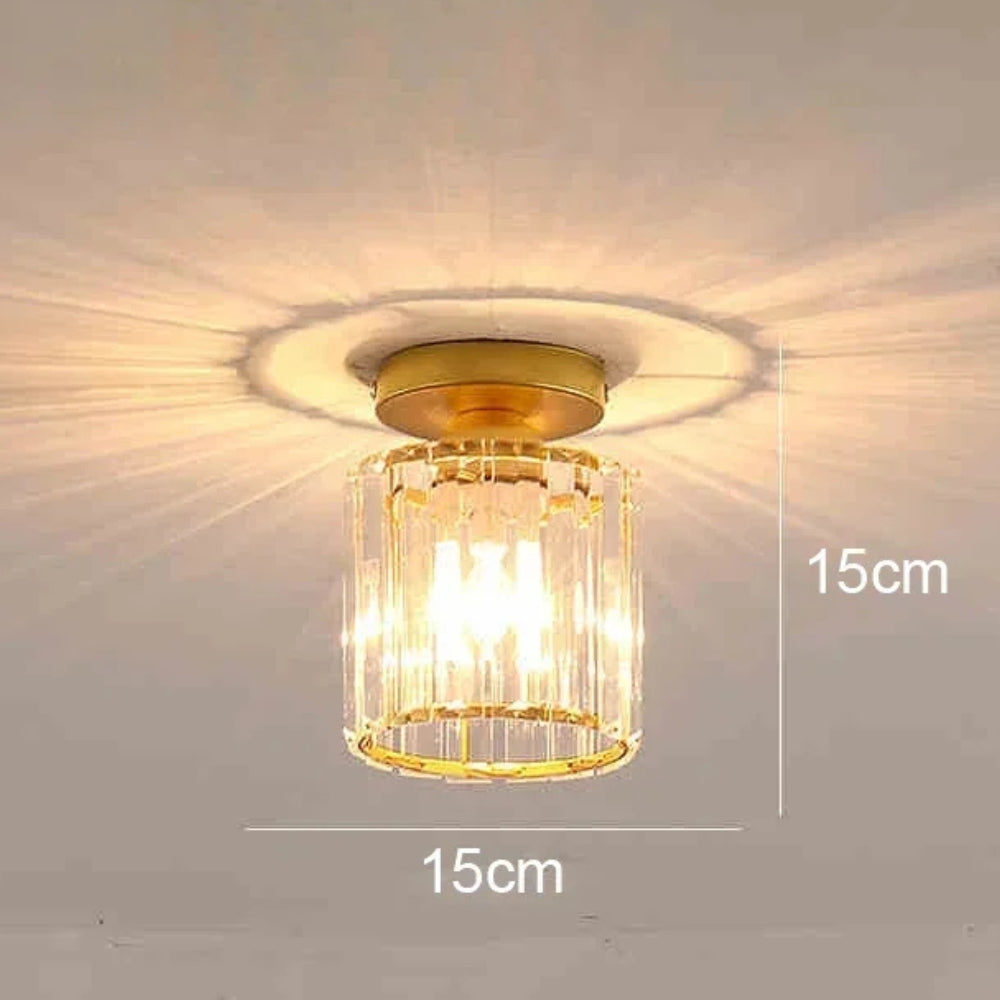 Plafonnier rond ou carré en cristal de verre - Ceilux