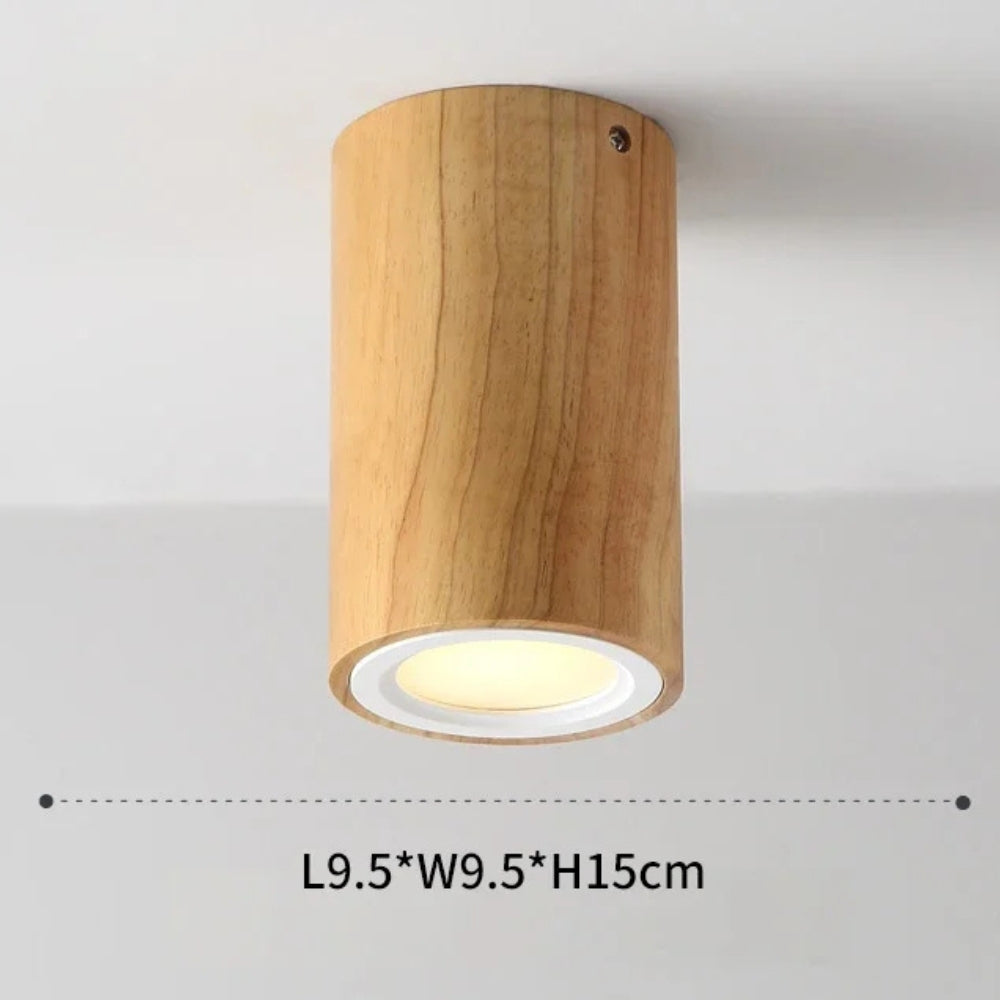 Plafonnier spot à led cube en bois - Orient
