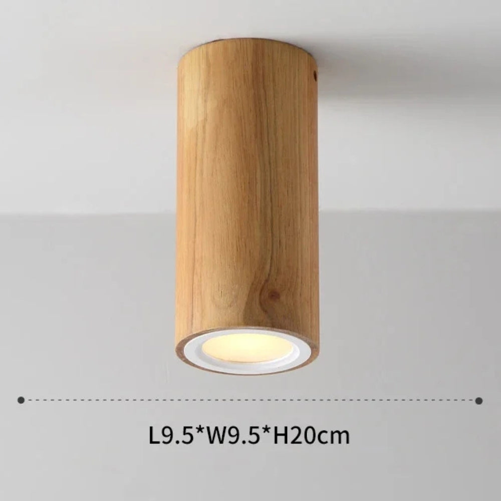 Plafonnier spot à led cube en bois - Orient