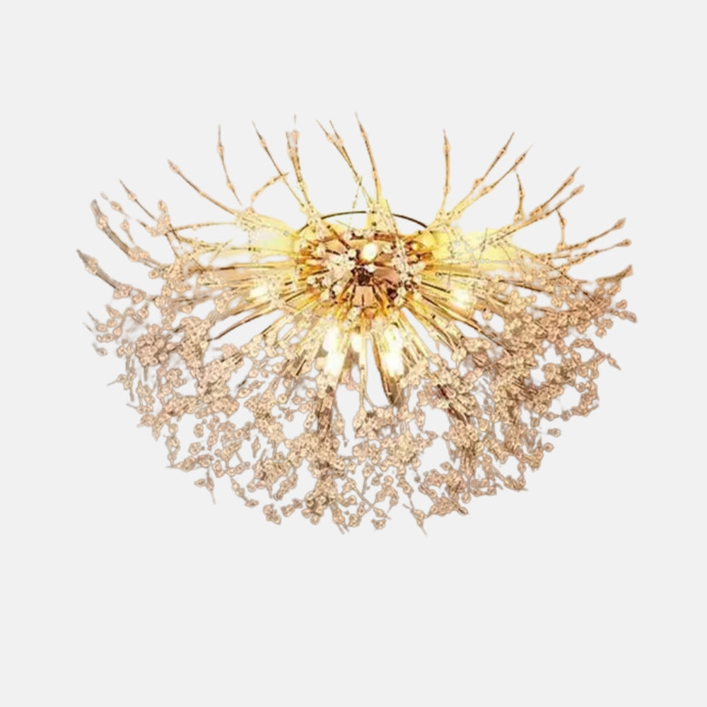 Plafonnier nordique en cristal design moderne créatif rond - Beamix