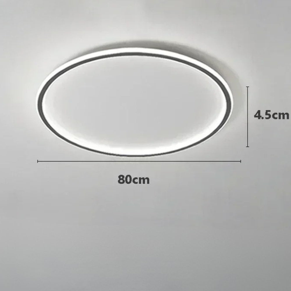 Plafonnier moderne led en forme d'anneau métallique - Luxpro
