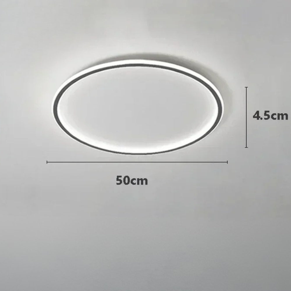 Plafonnier moderne led en forme d'anneau métallique - Luxpro