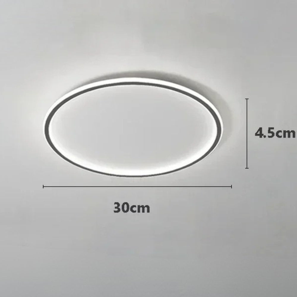 Plafonnier moderne led en forme d'anneau métallique - Luxpro