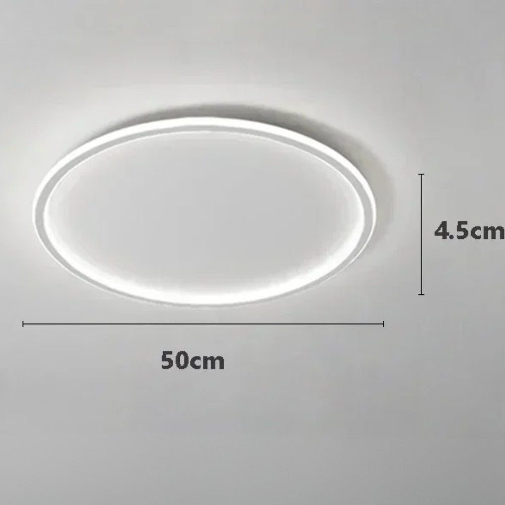 Plafonnier moderne led en forme d'anneau métallique - Luxpro