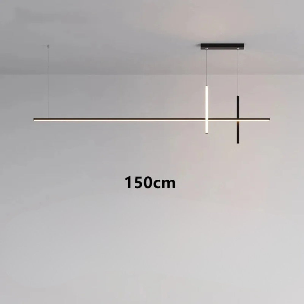 Lustre led minimaliste moderne noir - Lighta