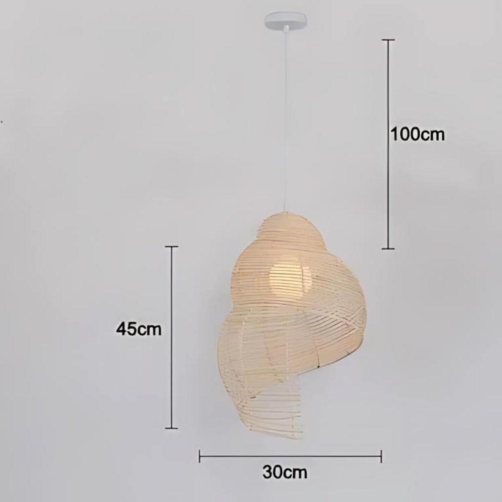 Suspension coquillage spirale en bois - Riso