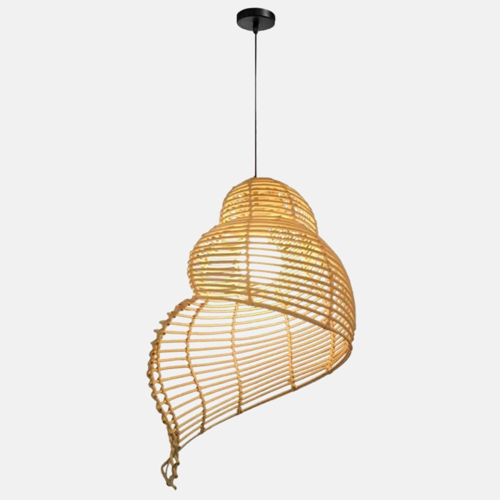 Suspension coquillage spirale en bois - Riso
