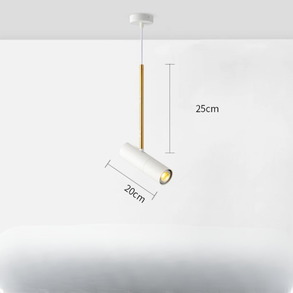 Suspension design spot orientable et tige dorée - Nova