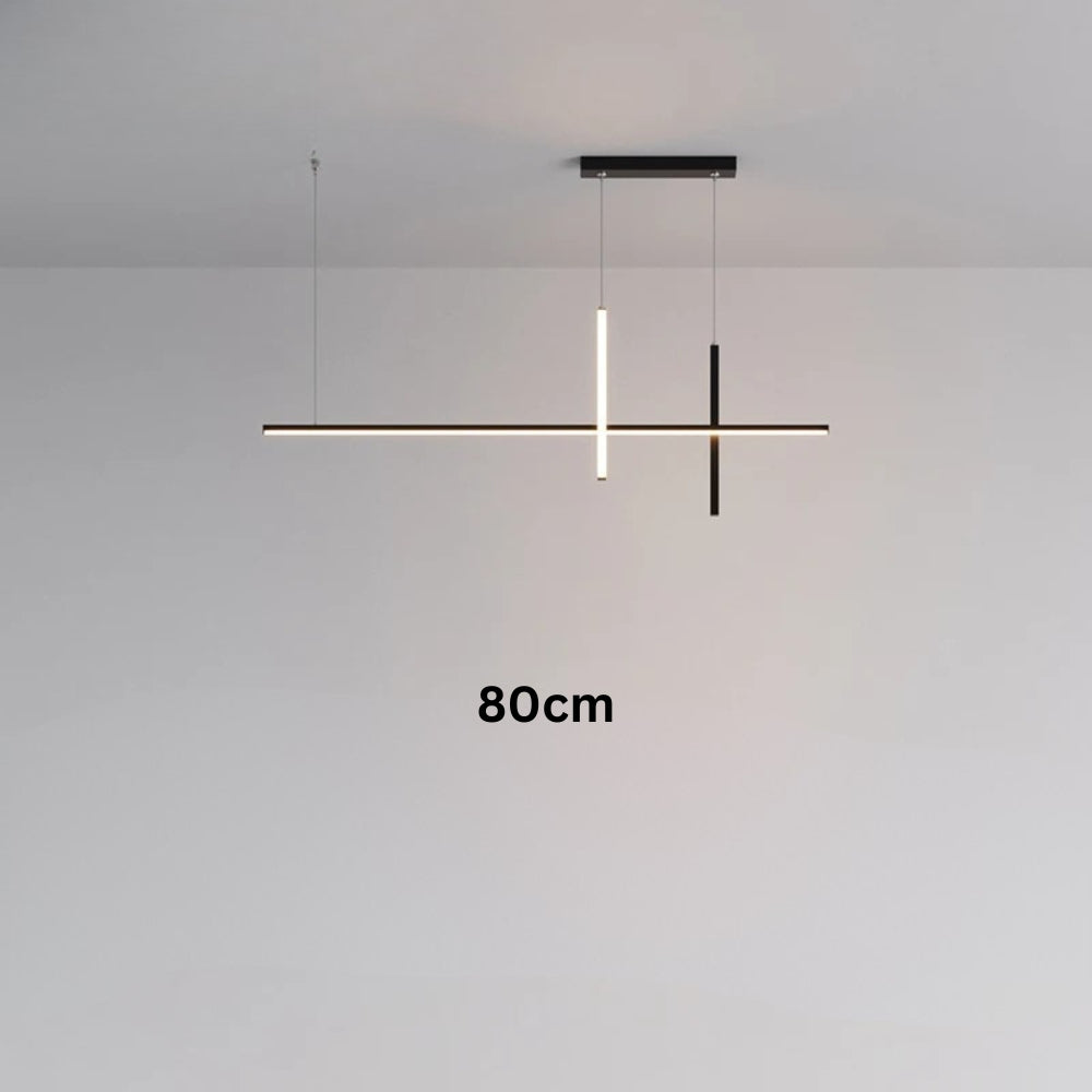 Lustre led minimaliste moderne noir - Lighta