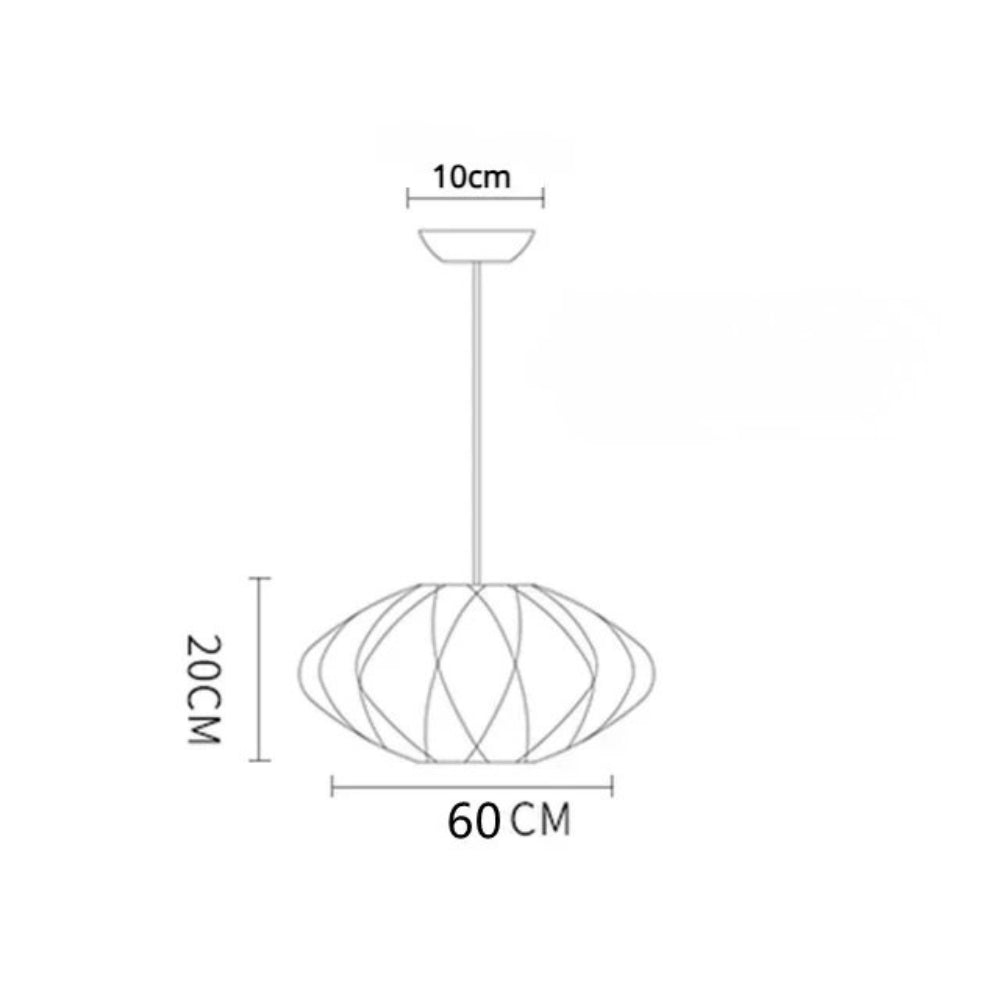 Suspension moderne en papier style japonais - Omega