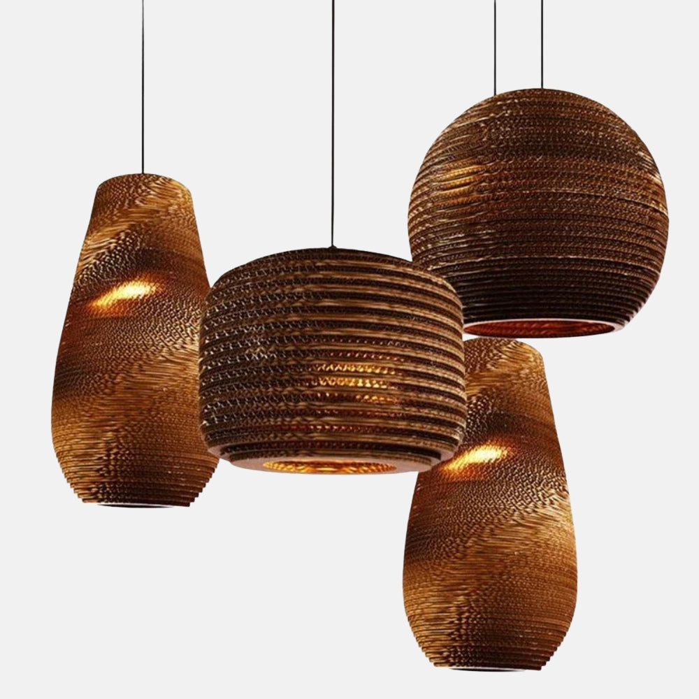 lustre en papier carton - zen