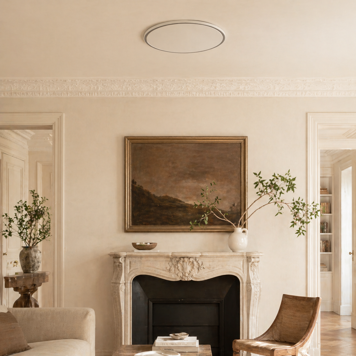 Plafonnier moderne led en forme d'anneau métallique - Luxpro