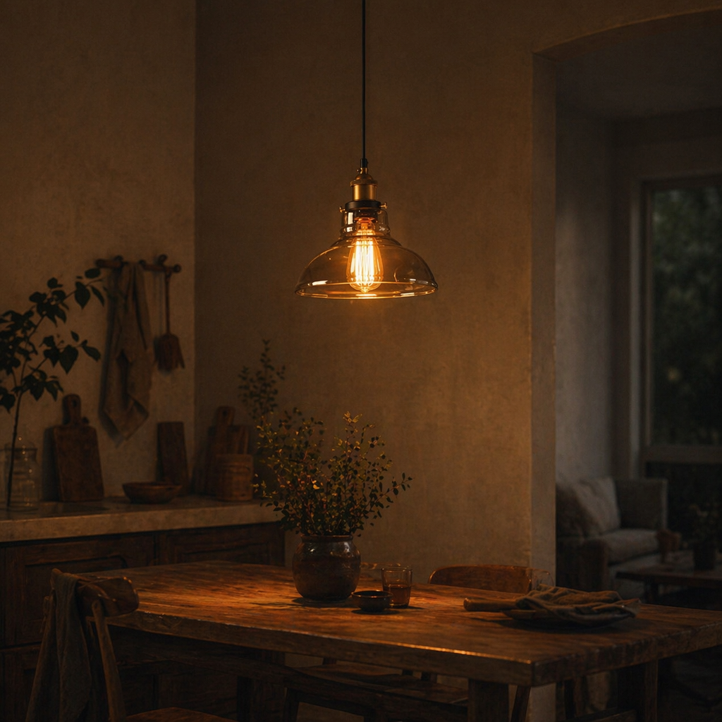 Suspension design en verre vintage retro - Flux