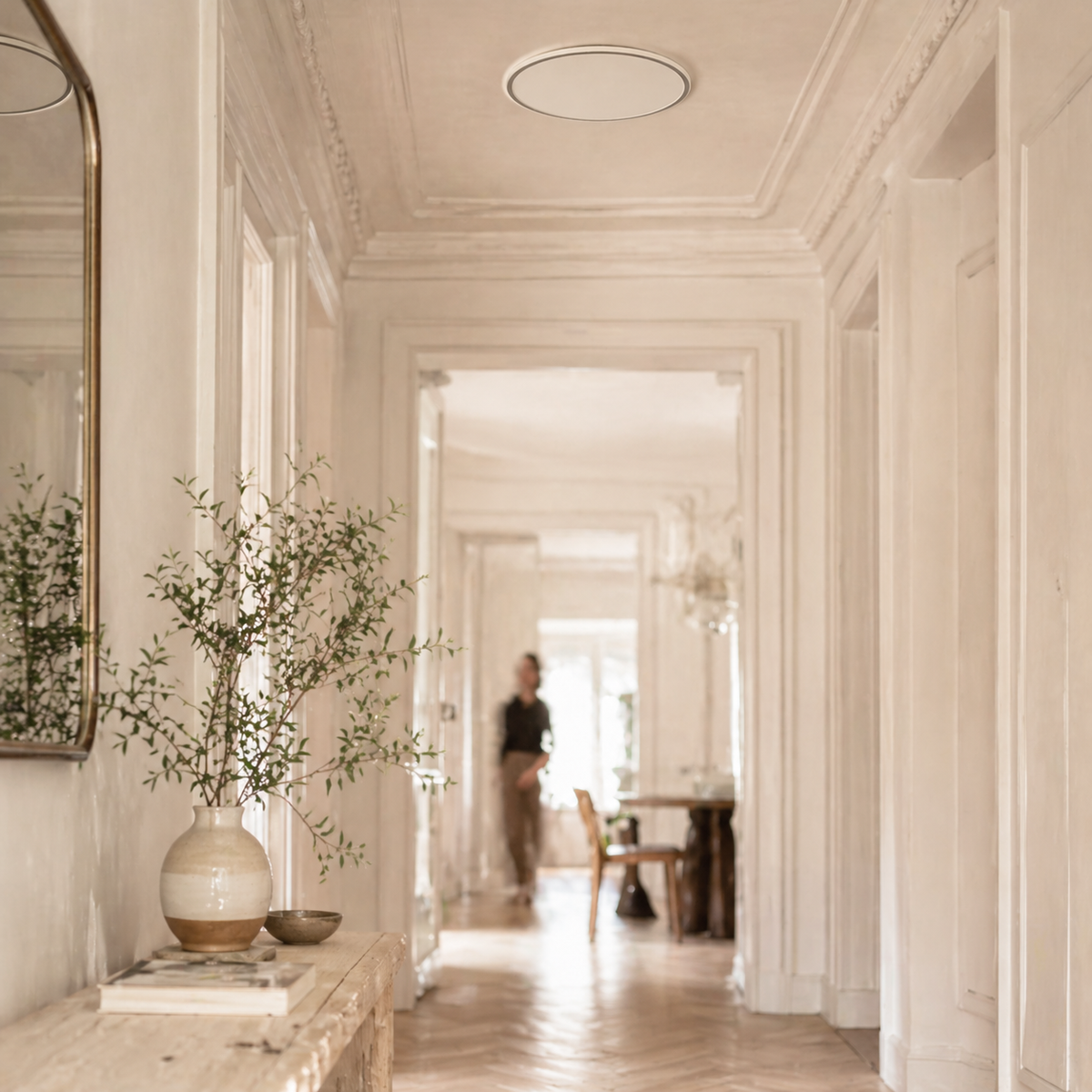 Plafonnier moderne led en forme d'anneau métallique - Luxpro