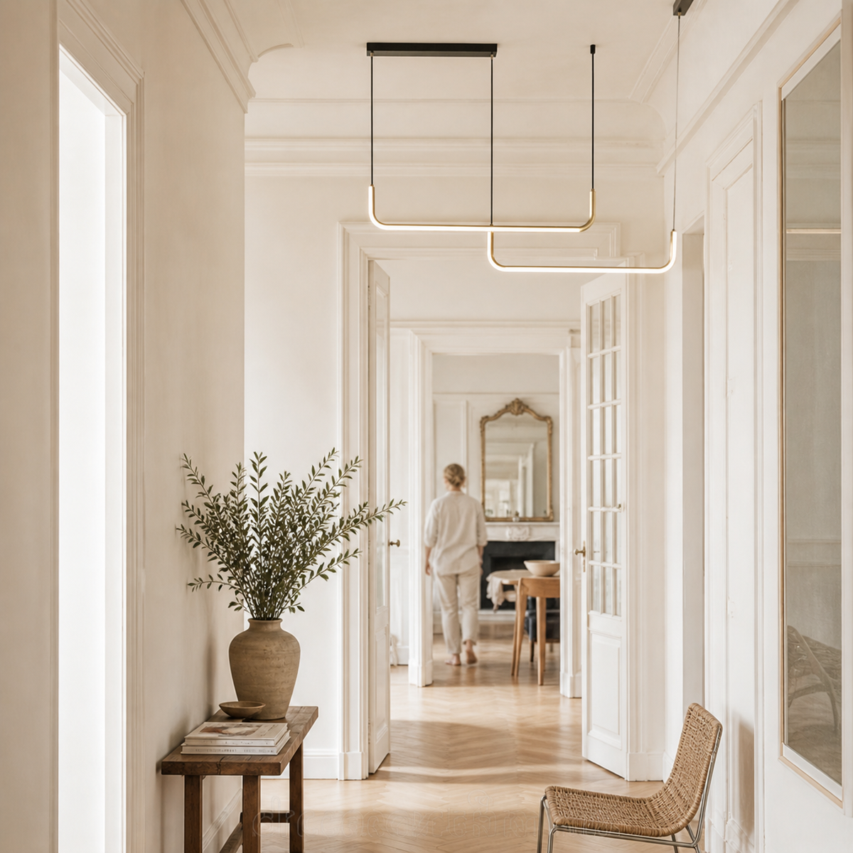 Suspension design moderne led en aluminium - Core