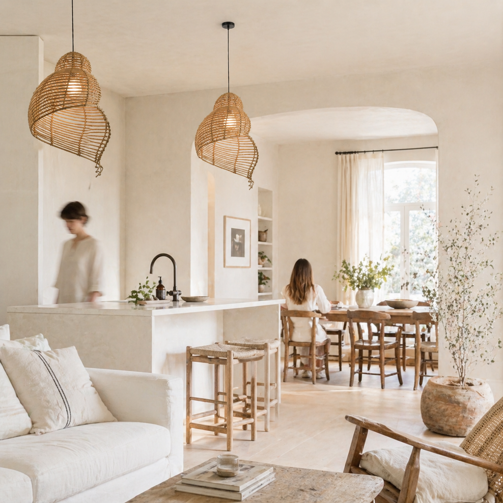 Suspension coquillage spirale en bois - Riso