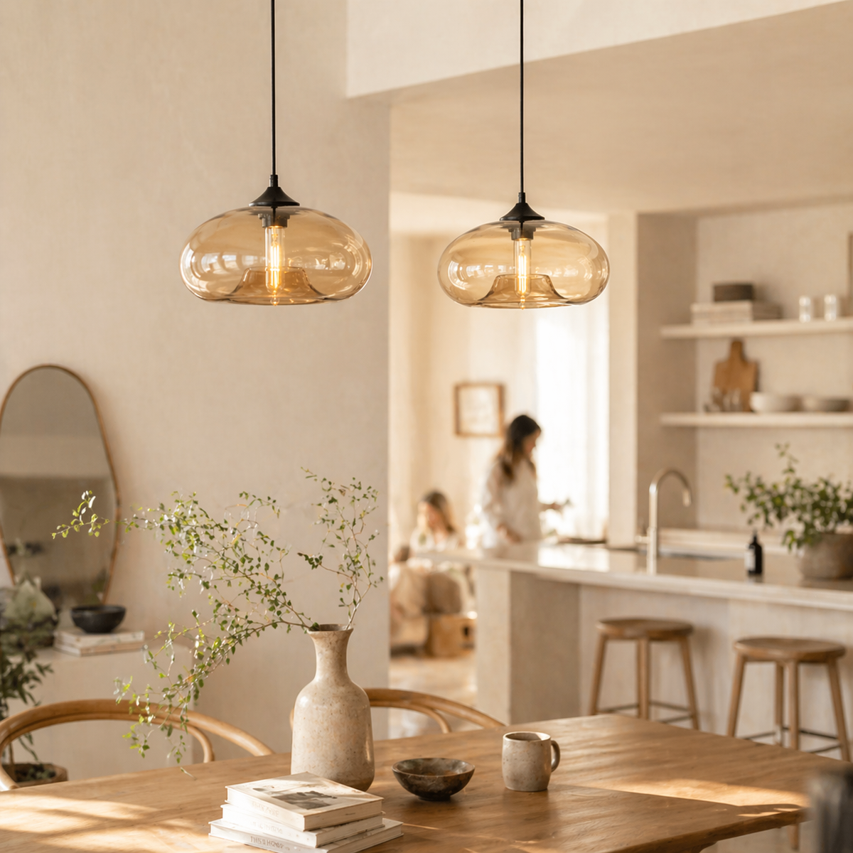 Suspensions modernes colorées en verre - Vertex