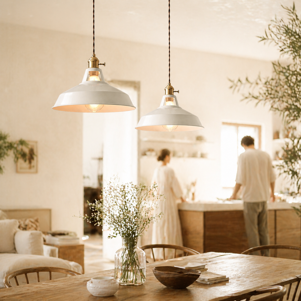 Suspension led en métal coloré loft - Halon