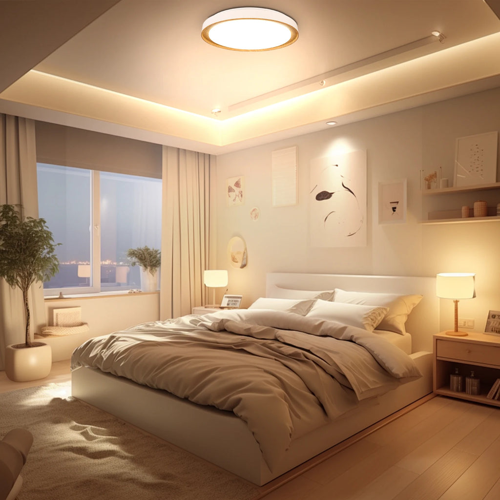 Plafonnier moderne à leds en bois pour éclairage intérieur - Ultra