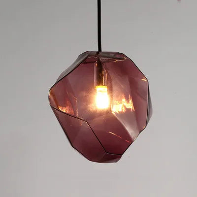 Suspension led design en verre de couleur - Glowix