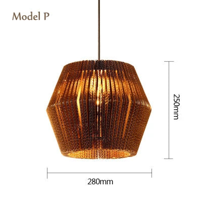 lustre en papier carton (différentes formes) - zen