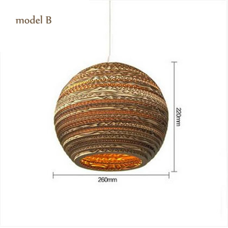lustre en papier carton (différentes formes) - zen