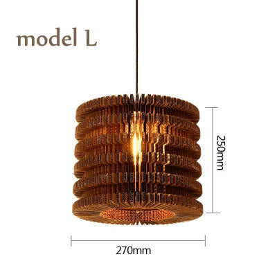 lustre en papier carton (différentes formes) - zen