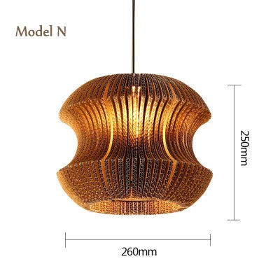 lustre en papier carton (différentes formes) - zen