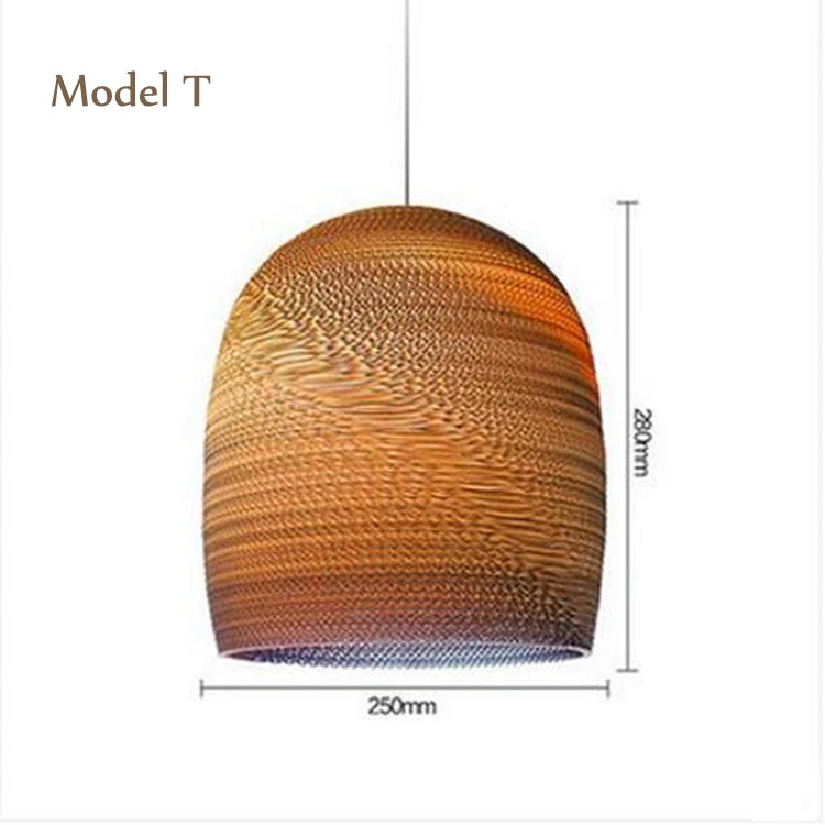 lustre en papier carton (différentes formes) - zen