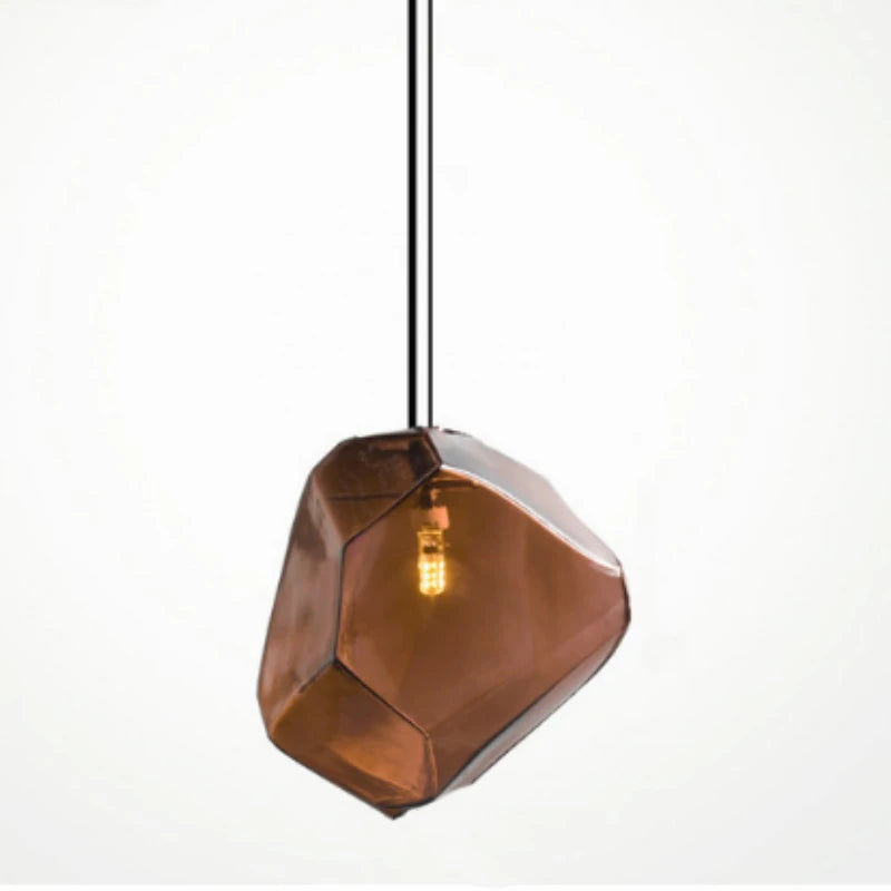 Suspension led design en verre de couleur - Glowix
