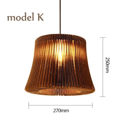 lustre en papier carton (différentes formes) - zen