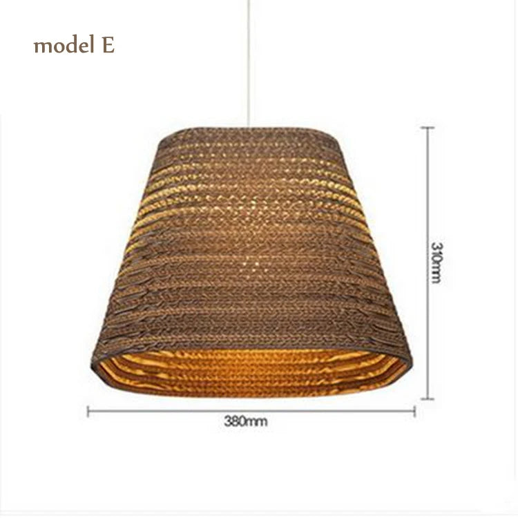 lustre en papier carton (différentes formes) - zen