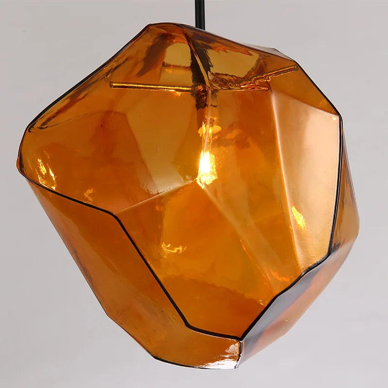 Suspension led design en verre de couleur - Glowix