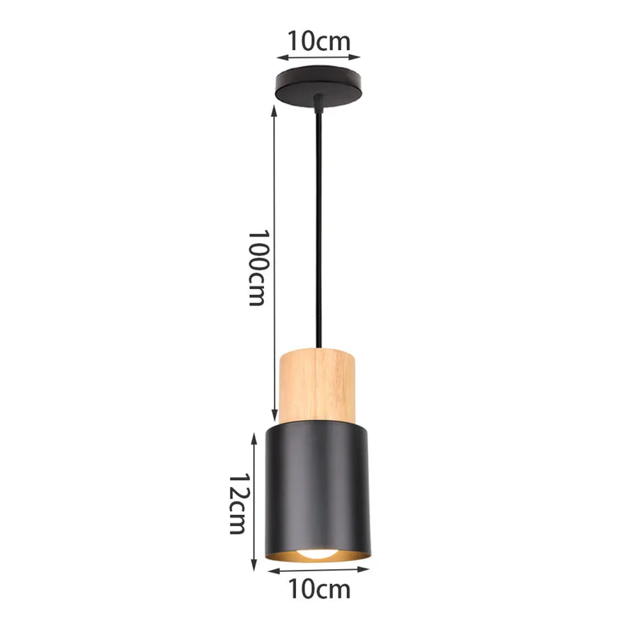 Suspension en métal coloré et bois de plusieurs formes - Kappa