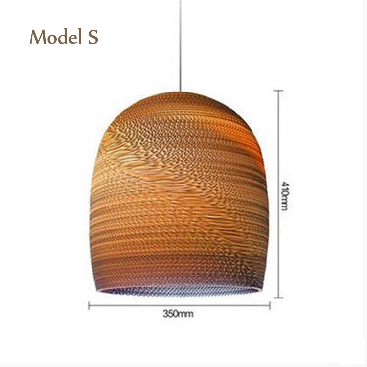 lustre en papier carton (différentes formes) - zen