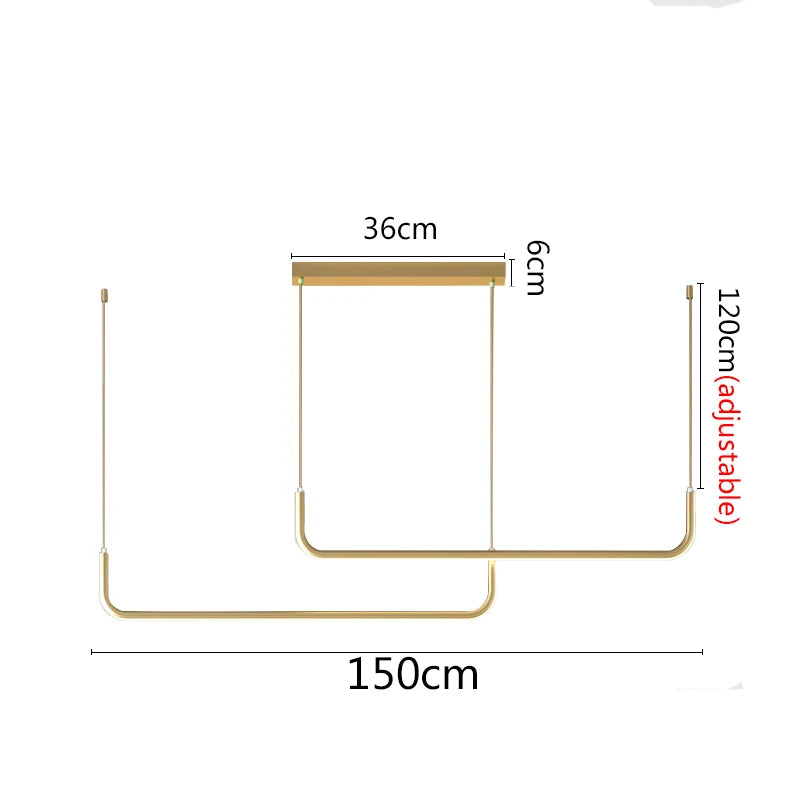 Suspension design moderne led en aluminium - Core