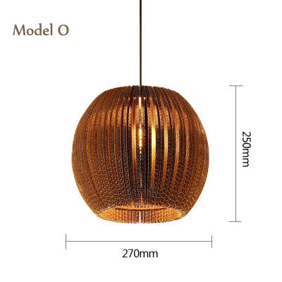 lustre en papier carton (différentes formes) - zen