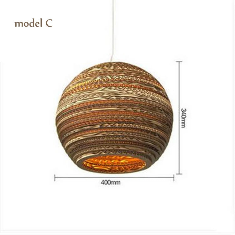 lustre en papier carton (différentes formes) - zen