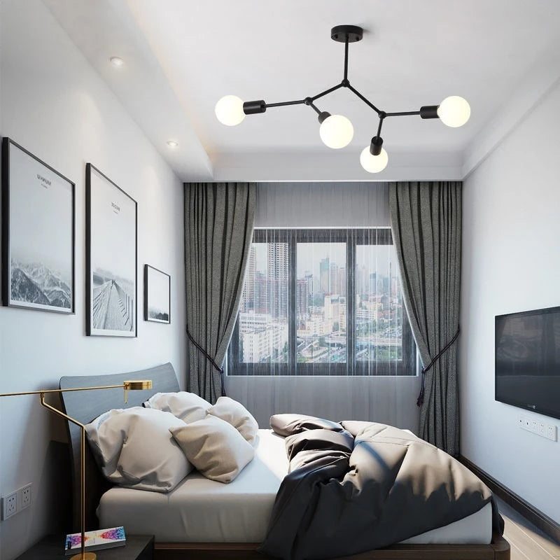 Plafonnier branche de spots style retro - Yard