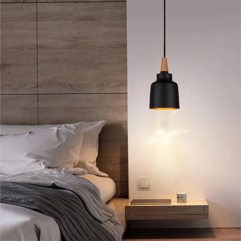 Suspension en métal coloré et bois de plusieurs formes - Kappa