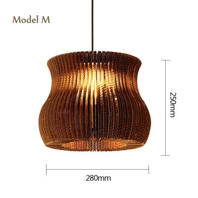 lustre en papier carton (différentes formes) - zen