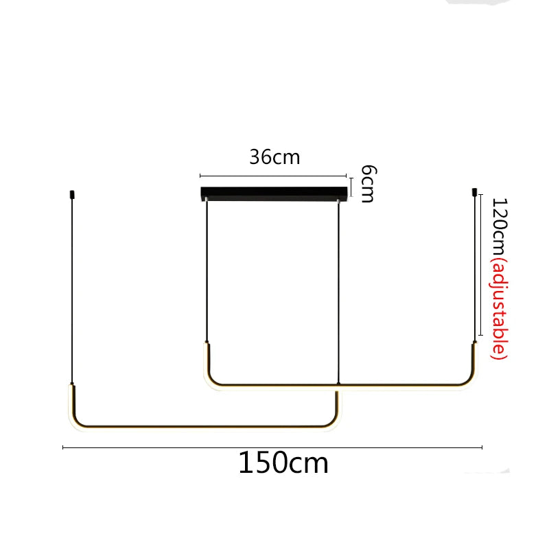 Suspension design moderne led en aluminium - Core