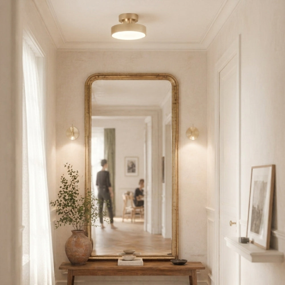Plafonnier led minimaliste or noir - Archi
